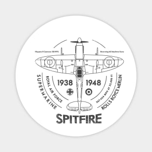 Vintage RAF Spitfire WW2 Fighter Plane Magnet